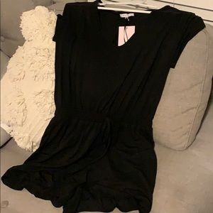 Black zsupply T-shirt romper